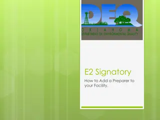 How to Add a Preparer to Your Facility in E2.Signatory