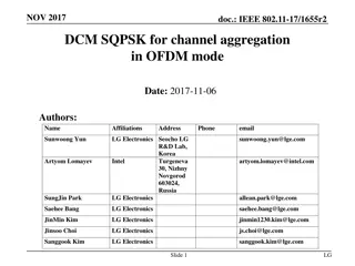 DCM SQPSK Modulation for Channel Aggregation in OFDM Mode