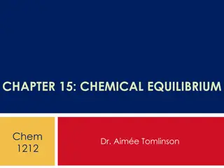 Chemical Equilibrium Concepts & Equilibrium Constants