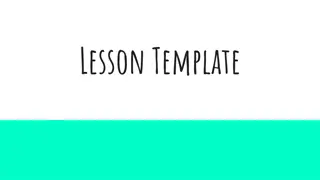 Interactive Classroom Lesson Template and Tools