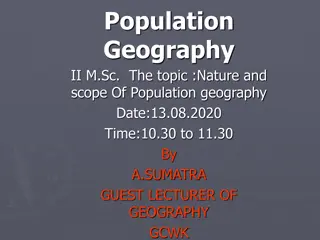 Population Geography: Data Collection and Analysis