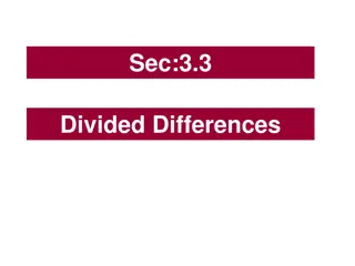 Divided Differences in Polynomial Interpolation