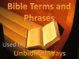 Biblical Interpretation: Context, Language, and Misuse