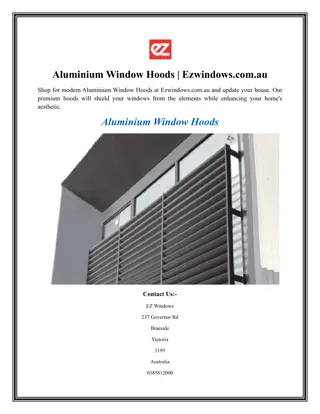 Aluminium Window Hoods Ezwindows.com.au