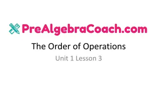 Order of Operations: Arithmetic Rules