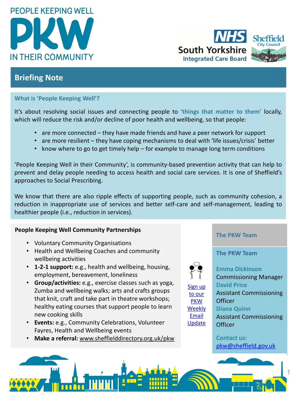 Connecting Communities for Better Health: People Keeping Well Initiative