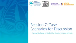 Case Scenarios for Medical Certification of Cause of Death Workshop