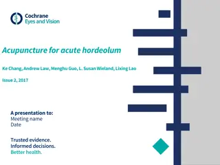 Acupuncture for Acute Hordeolum: Effectiveness and Safety Overview