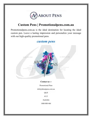 Custom Pens  Promotionalpens.com.au