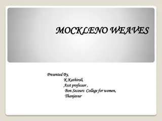 Mock Leno Weaves and Their Applications
