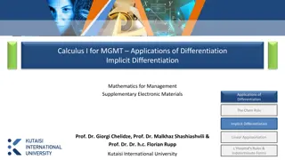 Implicit Differentiation for Management Applications