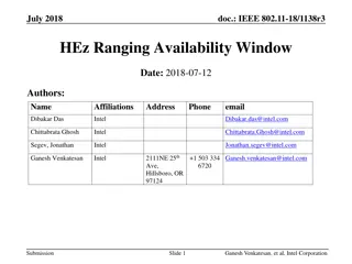 IEEE 802.11-18/1138r3 HEz Ranging Availability Window Structure