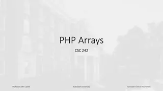 Arrays in PHP: Index Values and Associative Arrays