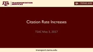 Parking Citation Rate Increases and Analysis at TSAC