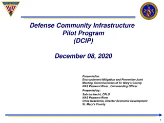 Defense Community Infrastructure Pilot Program (DCIP) Overview and Projects