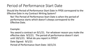 Period of Performance Start Date in Federal Procurement