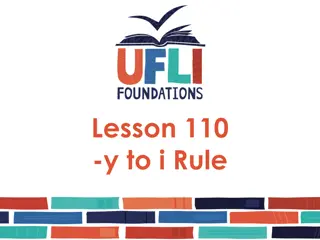 Lesson 110 - Mastering the Y-to-I Rule for Effective Writing