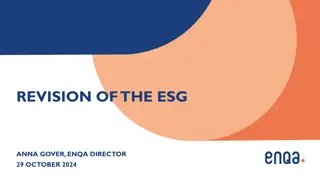Key Considerations and Topics for ESG Revision - Enhancing Higher Education
