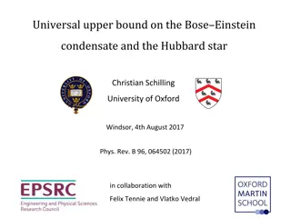 Upper Bound on Bose-Einstein Condensate and Hubbard Star Research