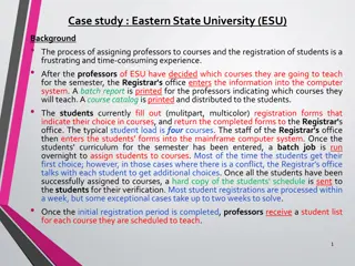 Streamlining Course Registration Process at Eastern State University