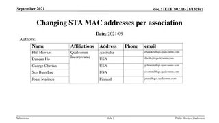 Changing STA MAC Addresses Per Association in IEEE 802.11-21/1328r1