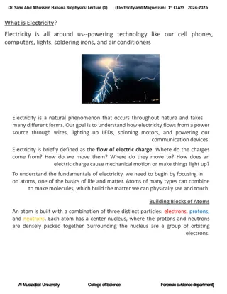 Biophysics: Basics of Electricity and Atom