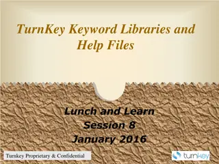 Optimizing Keyword Libraries and Help Files for Efficient Workflows