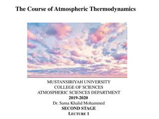 Atmospheric Thermodynamics Fundamentals