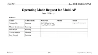 IEEE 802.11-24 Operating Mode Request for Multi-AP Use Cases