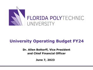 University Operating Budget FY24 Summary and Allocation Details