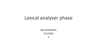 Lexical Analyser Phase and Token Generation Process
