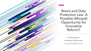Innovative Reform Potential in Brexit Data Protection Law