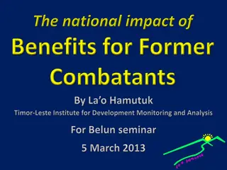 Timor-Leste's State Budget and Veterans Programs