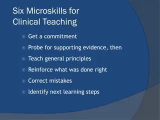 Clinical Teaching Microskills: Enhancing Learning in Healthcare