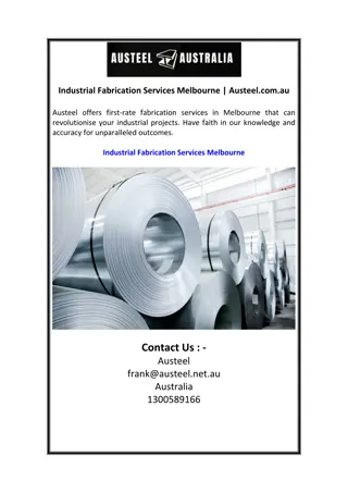 Industrial Fabrication Services Melbourne Austeel.com.au