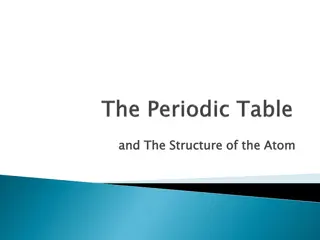 The Atomic Structure and Periodic Table Elements