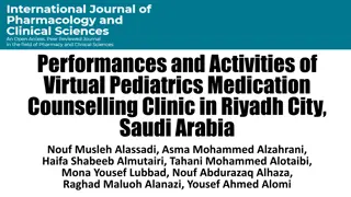 Virtual Pediatric Medication Counseling Clinic in Riyadh, Saudi Arabia