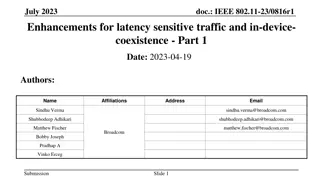 July 2023 Enhancements for Latency-Sensitive Traffic and In-Device Coexistence