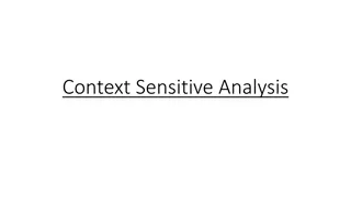 Context-Sensitive Analysis in Programming