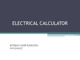 Electrical Calculator for Voltage Drop and Power Factor Calculation