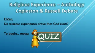 Debate on Religious Experiences: Copleston vs. Russell