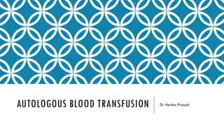 Autologous Blood Transfusion Procedures and Usage