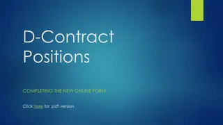 Completing the D-Contract Positions Online Form Guide