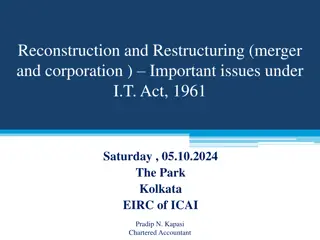 Insights on Reconstruction and Restructuring Issues Under IT Act, 1961