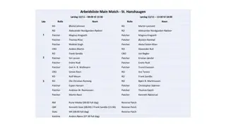Event Work Schedule for St. Hanshaugen and Tøyen