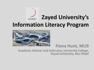 Zayed University Information Literacy Program Overview