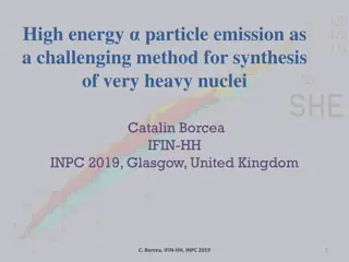 High Energy Particle Emission for Synthesis of Heavy Nuclei by Catalin Borcea at INPC 2019