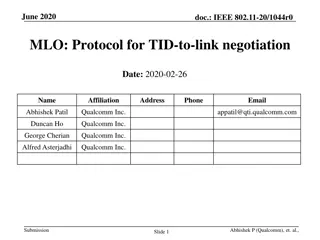 Protocol for TID-to-Link Negotiation in MLO