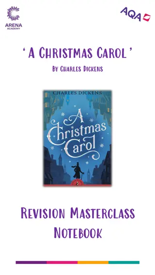 Christmas Carol by Charles Dickens Masterclass Notebook