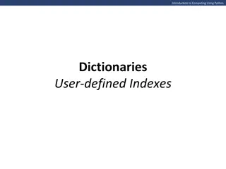 Python Dictionaries: User-defined Indexes and Employee Records